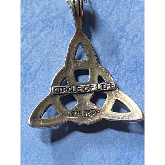 Sterling Celtic Knot Circle Of Life Pendant w/Sterling Chain Jewelry Necklace - Picture 3 of 6